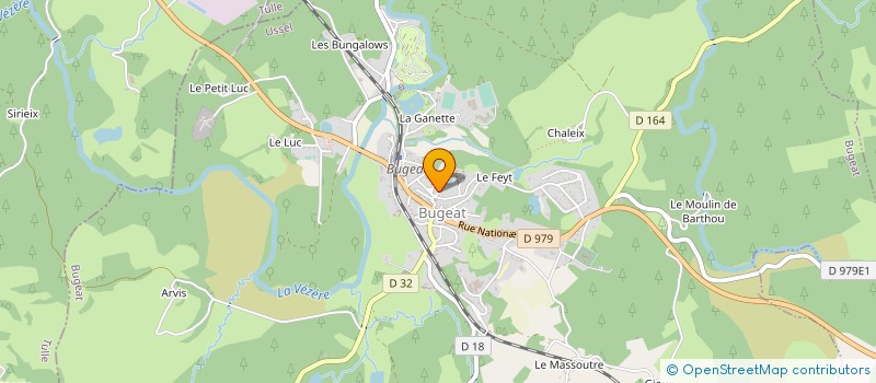 localisation de l'entreprise INSTANCE DE COORDINATION DE L'AUTONOMIE DU CANTON DE BUGEAT à BUGEAT