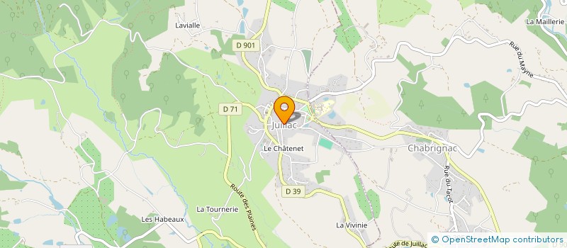 localisation de l'entreprise INSTANCE DE COORDINATION DE L'AUTONOMIE DU CANTON DE L'YSSANDONNAIS-SECTEUR JUILLAC  JUILLAC