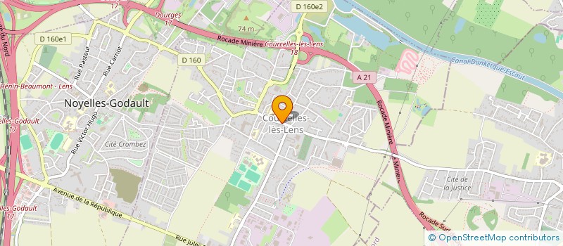 localisation de l'entreprise INSTANCE DE COORDINATION GERONTOLOGIQUE  COURCELLES-LES-LENS