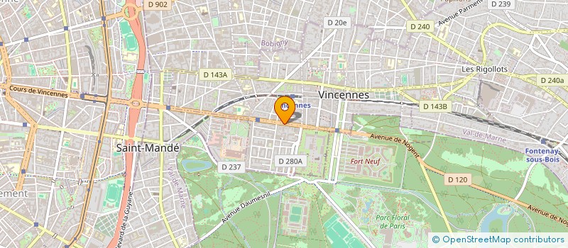 localisation de l'entreprise INSTI PRATI CREATI RELAXATION à VINCENNES
