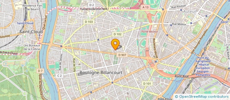 localisation de l'entreprise INSTI PREVOY RETRA INTERPRO CADRES SUPER à BOULOGNE-BILLANCOURT