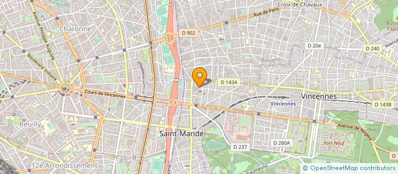 localisation de l'entreprise INSTINCT à VINCENNES