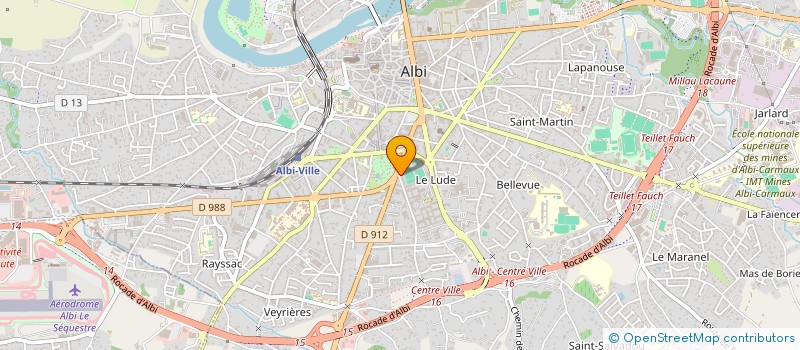 localisation de l'entreprise INSTIT CATHOL ENSEIGN FEMININ à ALBI