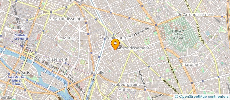 localisation de l'entreprise INSTIT CENTR INTERPROF RETRAITE SALARIES à PARIS