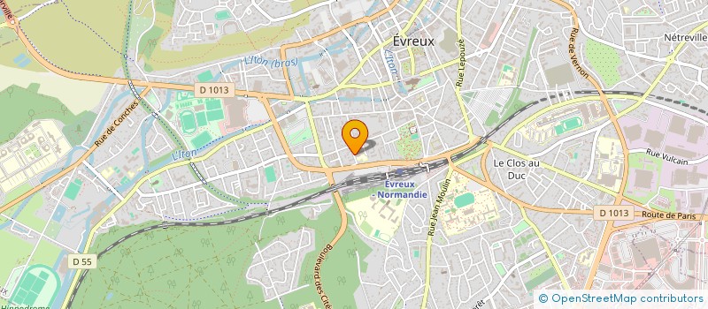 localisation de l'entreprise INSTIT FORMA ENSEIG PROFES SECTEUR SANTE  EVREUX