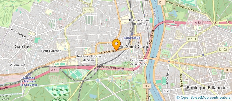 localisation de l'entreprise INSTITUT AMITIE à SAINT-CLOUD