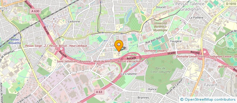 localisation de l'entreprise INSTITUT AQUITAIN D'APPAREILLAGE DE LA MAIN à PESSAC