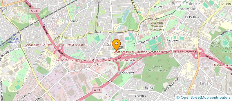 localisation de l'entreprise INSTITUT AQUITAIN DE REEDUCATION DE LA MAIN ET DU MEMBRE SUPERIEUR  PESSAC