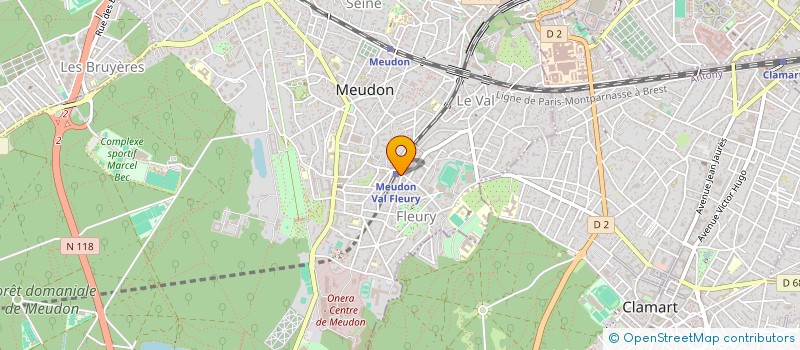 localisation de l'entreprise INSTITUT AROMA à MEUDON