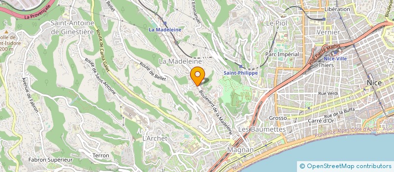 localisation de l'entreprise INSTITUT BELLEZZA à NICE