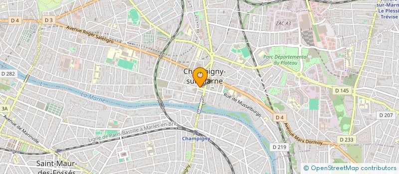 localisation de l'entreprise INSTITUT BMC  CHAMPIGNY-SUR-MARNE