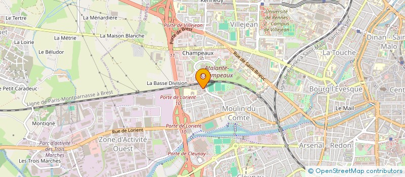 localisation de l'entreprise INSTITUT BRETON D'EDUCATION PERMANENTE  RENNES