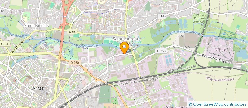 localisation de l'entreprise INSTITUT CAPILLAIRE DE L'ARTOIS  SAINT-LAURENT-BLANGY