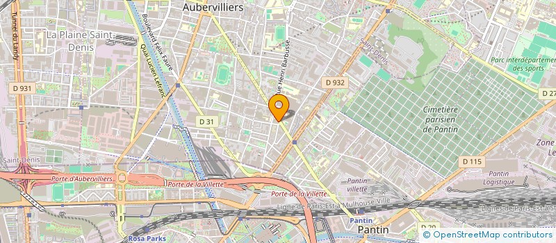 localisation de l'entreprise INSTITUT CARDIO VASCULAIRE GVM LA ROSERAIE à AUBERVILLIERS