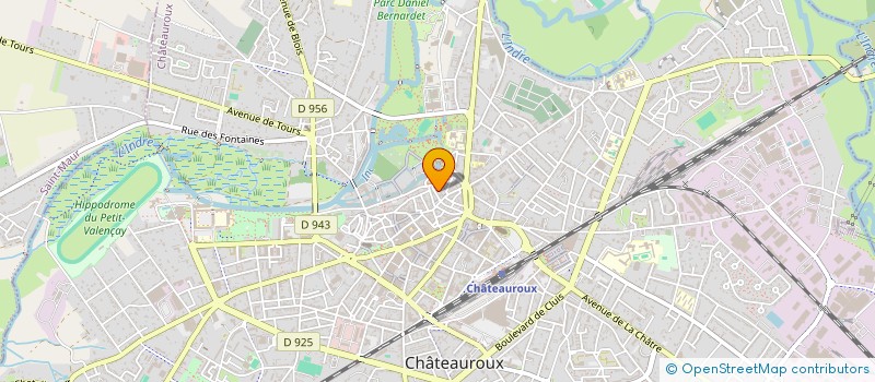 localisation de l'entreprise INSTITUT CASTELROUSSIN ENSEIGNEMENT COME à CHATEAUROUX
