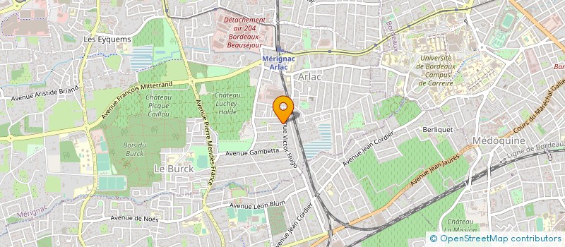 localisation de l'entreprise INSTITUT CLEMENCE  MERIGNAC