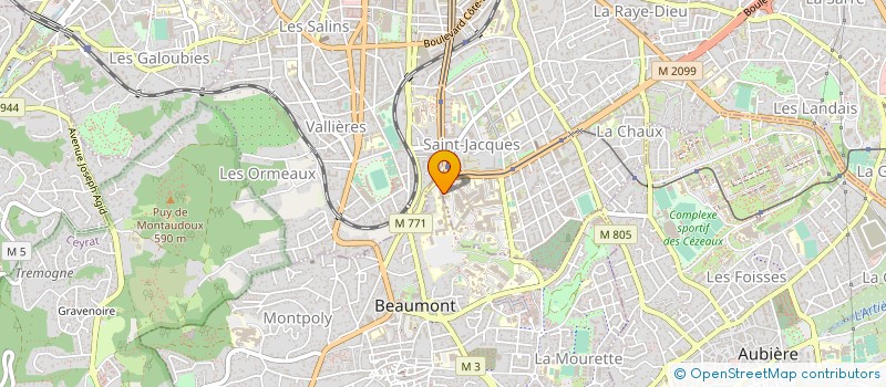 localisation de l'entreprise INSTITUT CLINIDENT BIOPHARMA à CLERMONT-FERRAND