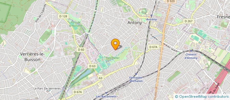 localisation de l'entreprise INSTITUT COMMUNICATION SOCIALE à ANTONY