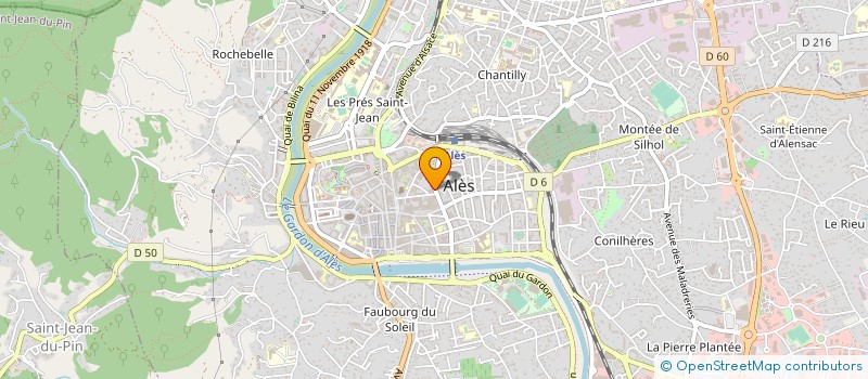 localisation de l'entreprise INSTITUT CYLENE à ALES