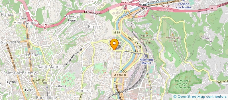 localisation de l'entreprise INSTITUT D'ANESTHESIOLOGIE DES AM à NICE