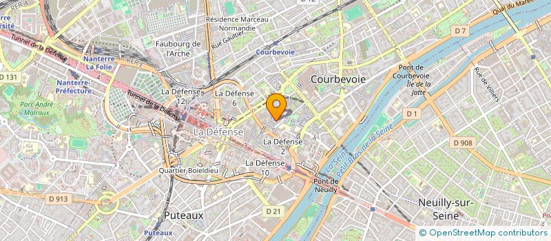 localisation de l'entreprise INSTITUT D'ECONOMIE DURABLE - IED  COURBEVOIE