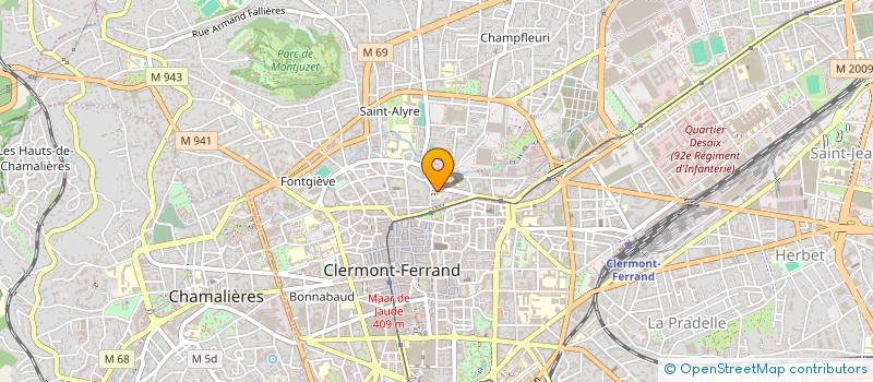 localisation de l'entreprise INSTITUT D'ETUDES OCCITANES D'AUVERGNE RHONE-ALPES  CLERMONT-FERRAND