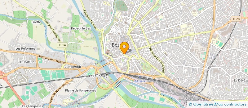 localisation de l'entreprise INSTITUT D'ETUDES OCCITANES HERAULT à BEZIERS