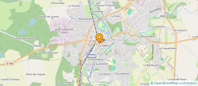 localisation de l'entreprise INSTITUT DE BEAUTE AUDE à CHATEAU-RENAULT