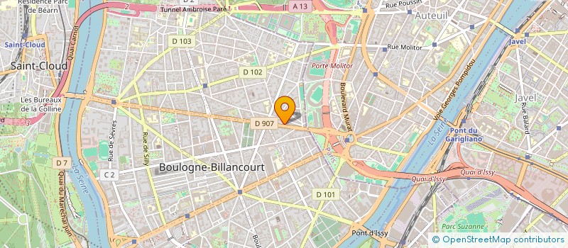 localisation de l'entreprise INSTITUT DE BEAUTE L'ORCHIDEE à BOULOGNE-BILLANCOURT