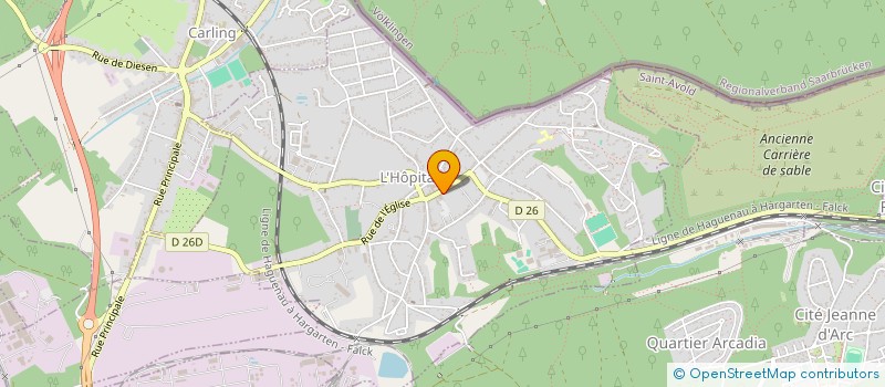 localisation de l'entreprise INSTITUT DE BEAUTE OPALE SARL  L'HOPITAL