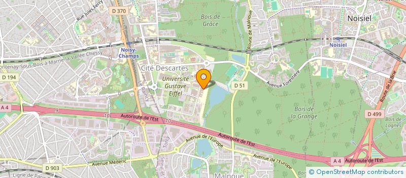 localisation de l'entreprise INSTITUT DE COMMUNICATION ET DE COMMERCE SUPERIEUR  CHAMPS-SUR-MARNE