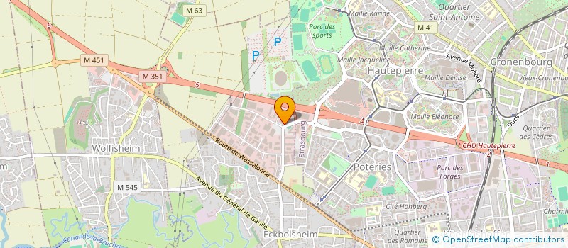 localisation de l'entreprise INSTITUT DE FORMATION A L'INFORMATIQUE POUR LE DEVEL DE L'ENTREPRISE ALSACE  ECKBOLSHEIM