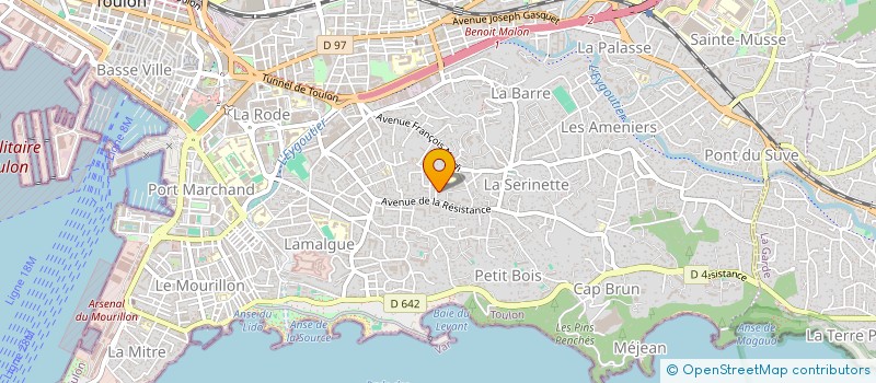 localisation de l'entreprise INSTITUT DE FORMATION DE PREVENTION SECU  TOULON