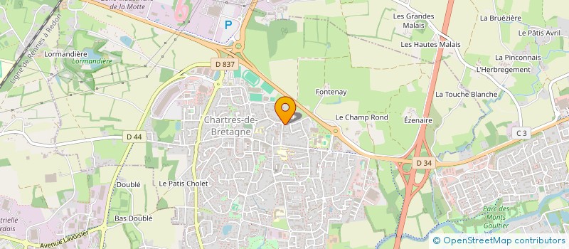 localisation de l'entreprise INSTITUT DE FORMATION EN PSYCHOLOGIE INTUITIVE APPLIQUEE  CHARTRES-DE-BRETAGNE