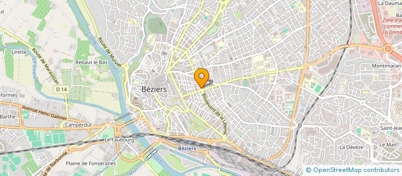 localisation de l'entreprise INSTITUT DE FORMATION ET DE PREPARATION AUX CONCOURS ETABLISSEMENT D'ENSEIGNEMENT PRIVE SUPERIEUR  BEZIERS