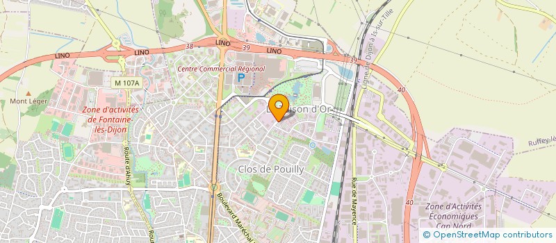 localisation de l'entreprise INSTITUT DE FORMATION ET DE RECHERCHE DU BATIMENT BOURGOGNE FRANCHE COMTE à DIJON