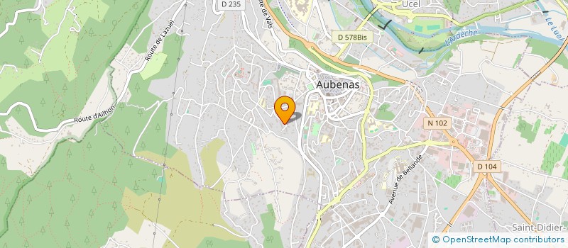 localisation de l'entreprise INSTITUT DE FORMATION SANITAIRE SOCIALE ET SCIENCES HUMAINES à AUBENAS