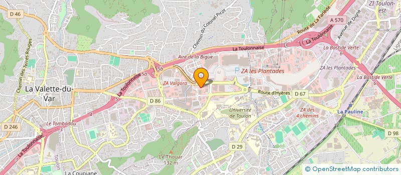 localisation de l'entreprise INSTITUT DE FORMATION SUPERIEUR DES METIERS DU TERTIAIRE DU VAR  LA VALETTE-DU-VAR