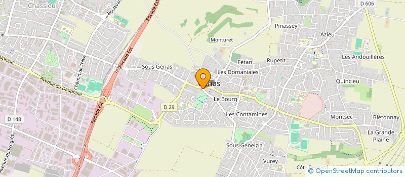 localisation de l'entreprise INSTITUT DE L'ECONOMIE DU SPORT ET DES LOISIRS à GENAS