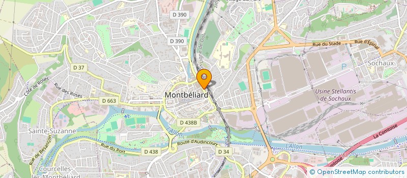 localisation de l'entreprise INSTITUT DE L'ENTREPRISE ET DE L'INNOVATION SOCIALE à MONTBELIARD
