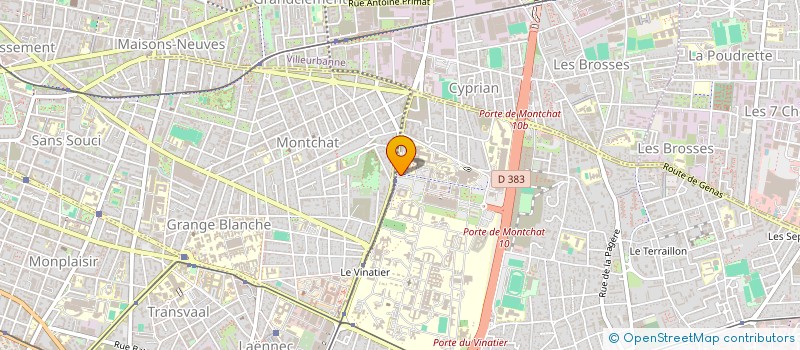 localisation de l'entreprise INSTITUT DE RECHERCHE, DE PRATIQUE ET D'ENSEIGNEMENT EN MEDITATION  BRON