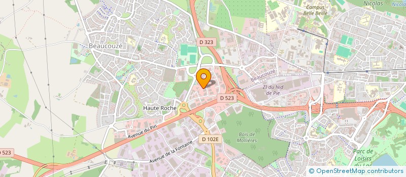 localisation de l'entreprise INSTITUT DE RECHERCHE EN SANTE RESPIRATOIRE DES PAYS DE LA LOIRE à BEAUCOUZE