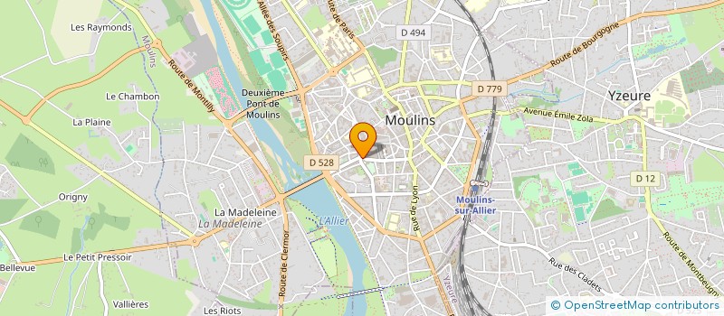 localisation de l'entreprise INSTITUT DERMATHERAPIE  MOULINS