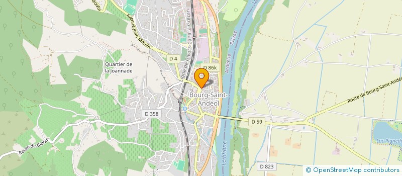 localisation de l'entreprise INSTITUT DERMO-ESTHETIQUE DU VIVARAIS à BOURG-SAINT-ANDEOL
