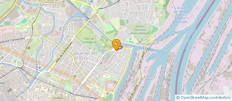 localisation de l'entreprise INSTITUT DES ARTS ET TRADITIONS POPULAIRES D'ALSACE à STRASBOURG