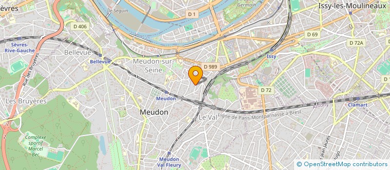 localisation de l'entreprise INSTITUT DES SCIENCES CANNABIQUES  MEUDON