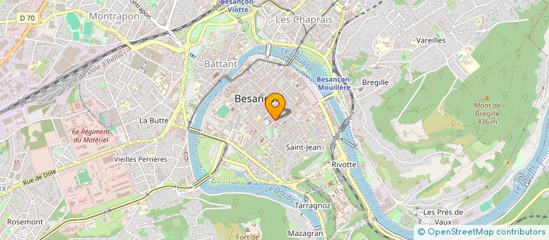 localisation de l'entreprise INSTITUT DES SENS  BESANCON