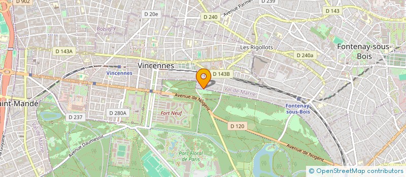 localisation de l'entreprise INSTITUT DU YOGA INTEGRAL à VINCENNES