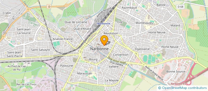 localisation de l'entreprise INSTITUT ECOCITOYEN EN SANTE ENVIRONNEMENTALE DE L'AUDE  NARBONNE