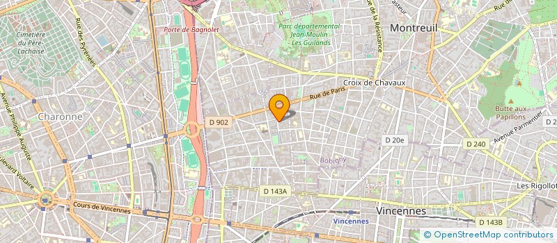 localisation de l'entreprise INSTITUT ENSEIGN MUSICAL APPLI à MONTREUIL